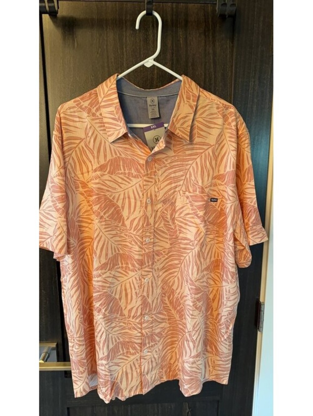Hurley XXL Boardwalk Shirt with Leaf Print 0068